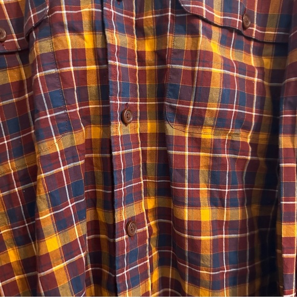 ORVIS Men's Plaid Button Down Size Large 100% Cotton Casual Mid-Weight Durable - Picture 2 of 10